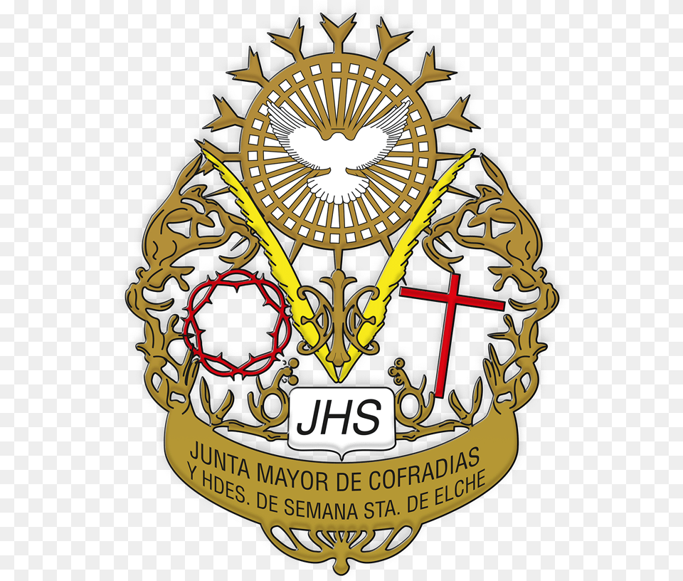 Junta Mayor De Cofradas Y Hermandades De Semana Santa Emblem, Logo, Symbol, Badge Free Png Download