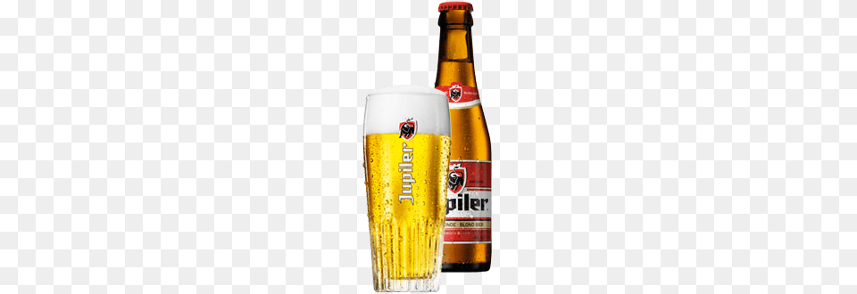 Jupiler Glass And Bottle, Alcohol, Beer, Beverage, Lager Png