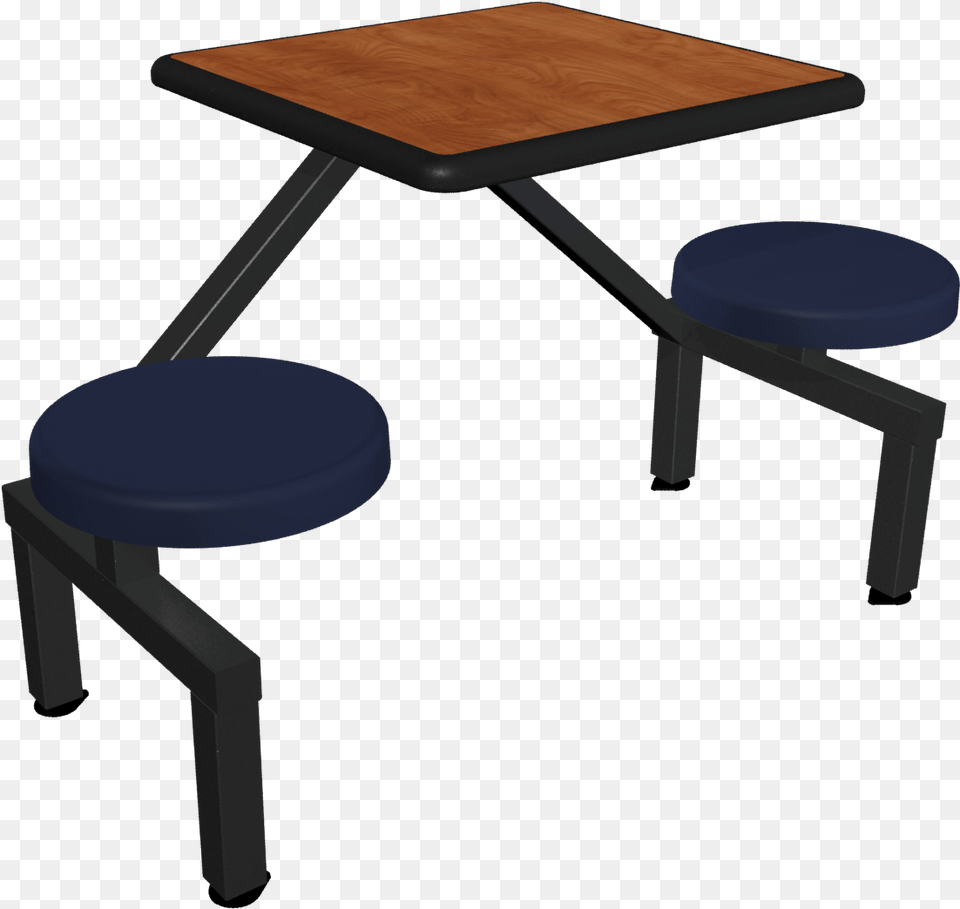 Jupiter Two Seat With Wild Cherry Laminate Black Dur Six Seat Cafeteria Table, Furniture, Bar Stool, Desk, Wood Free Png