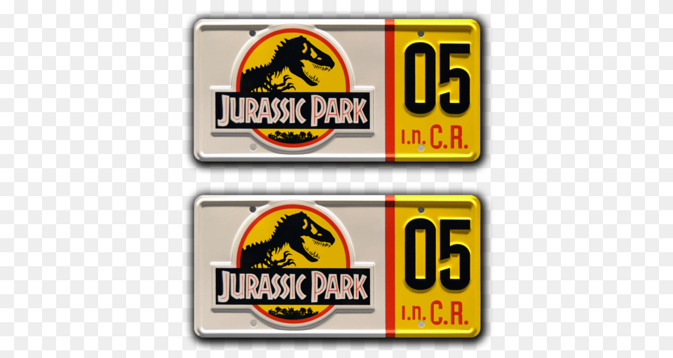 Jurassic Park Celebrity Machines, License Plate, Transportation, Vehicle Free Transparent Png