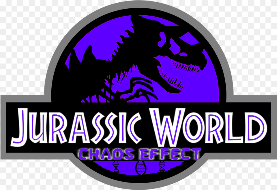 Jurassic Park Chaos Effect Logo, Purple, Animal, Dinosaur, Reptile Free Png Download