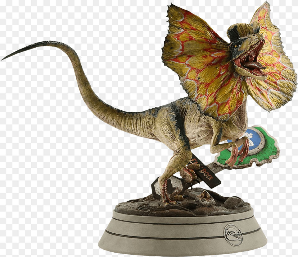 Jurassic Park Dilophosaurus Statue, Animal, Dinosaur, Reptile Free Png Download
