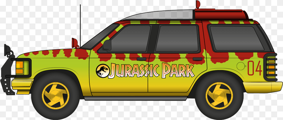 Jurassic Park Ford Explorer Jurassic Park Explorer, Transportation, Vehicle, Car, Van Free Transparent Png