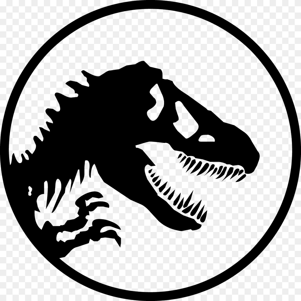 Jurassic Park Logo, Gray Png
