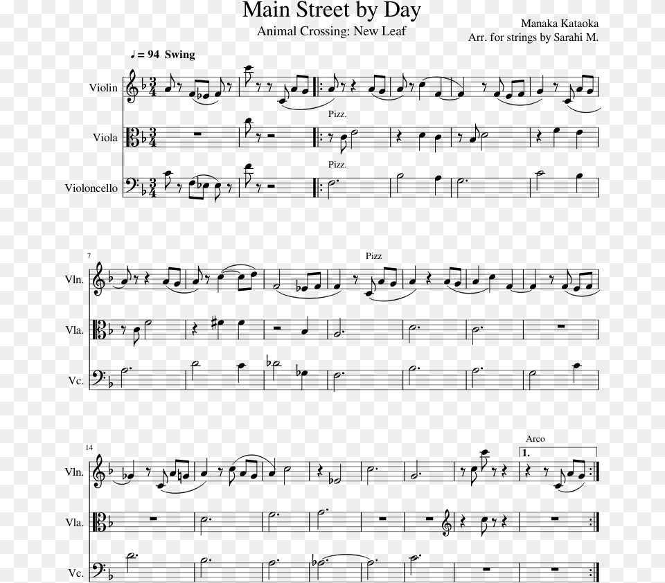 Jurassic Park String Quartet Sheet Music, Gray Free Png Download