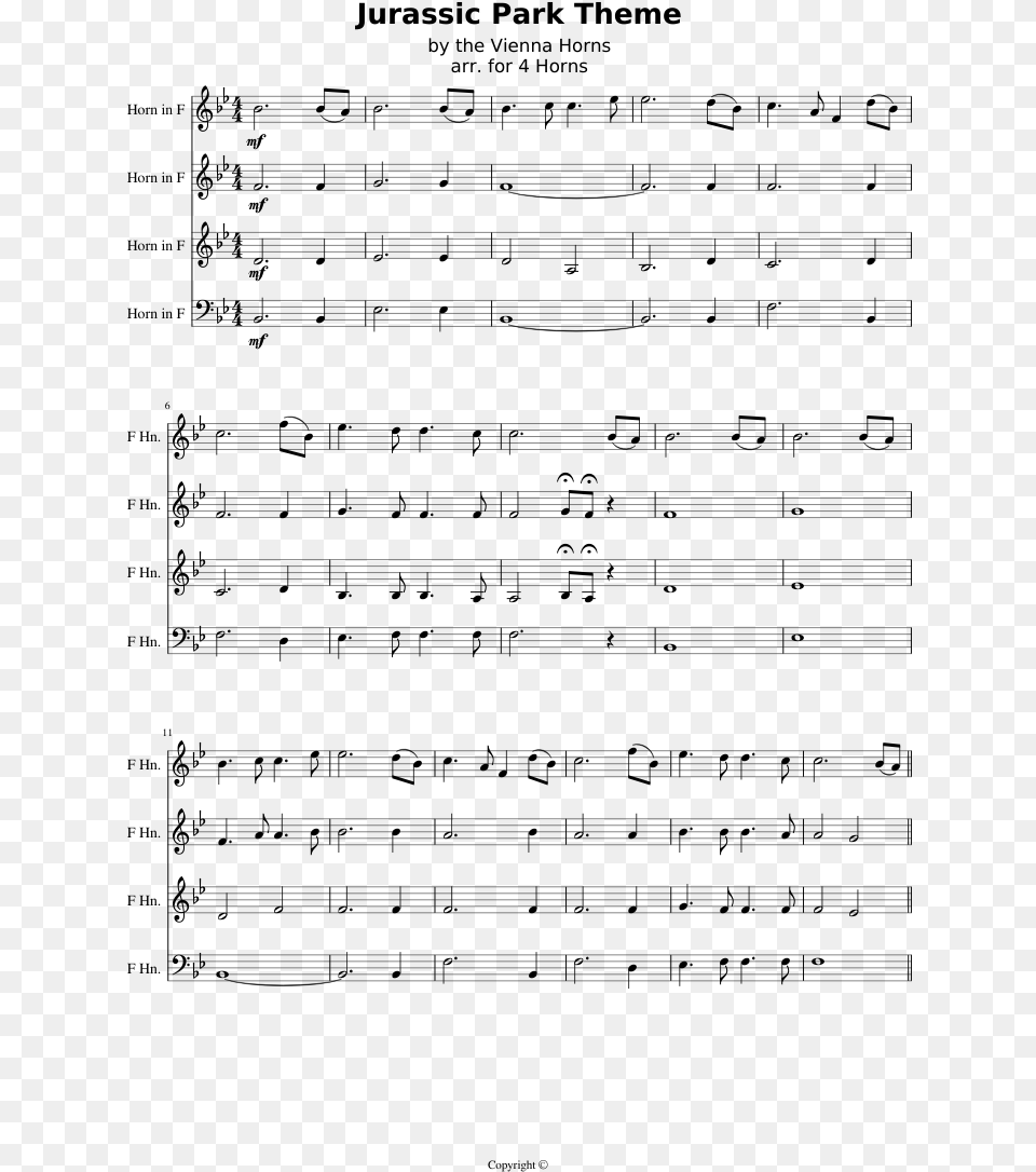 Jurassic Park Theme Sheet Music 1 Of 4 Pages Appalachian Sunrise Violin, Gray Png Image