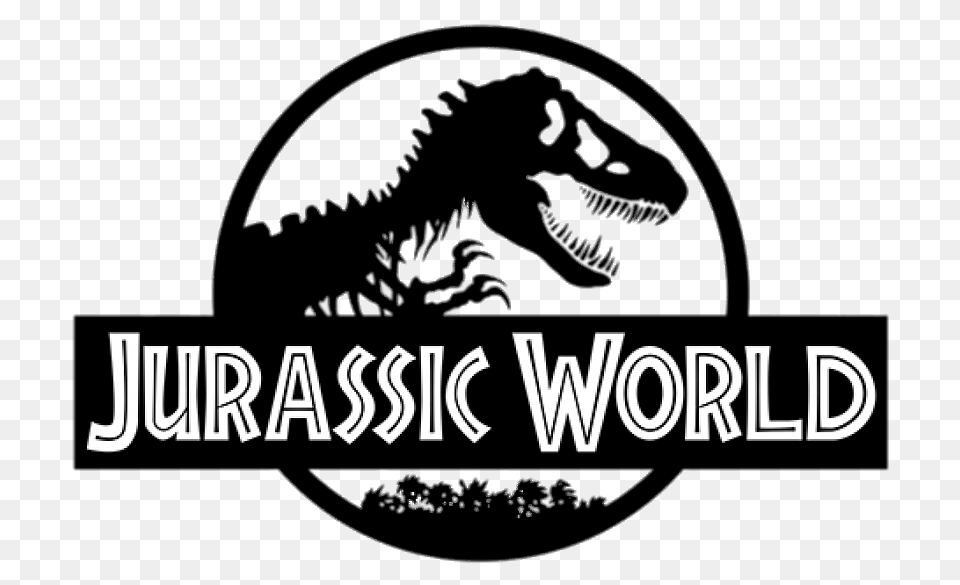 Jurassic World Black And White Logo, Animal, Dinosaur, Reptile, T-rex Png Image