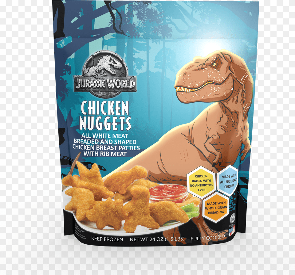 Jurassic World Chicken Nuggets 24 Oz Tyrannosaurus Free Png