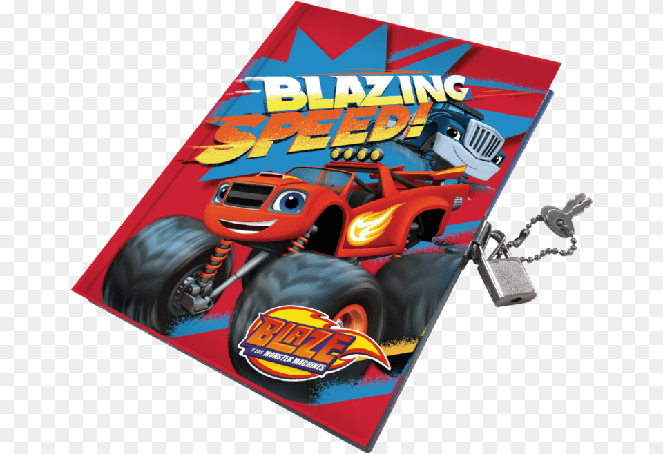 Jurnal Cu Lacat Blaze And The Monster Machines Euroswan Blaze Amp The Monster Machines Secret Lockable Diary, Machine, Wheel, Car, Transportation Free Png Download