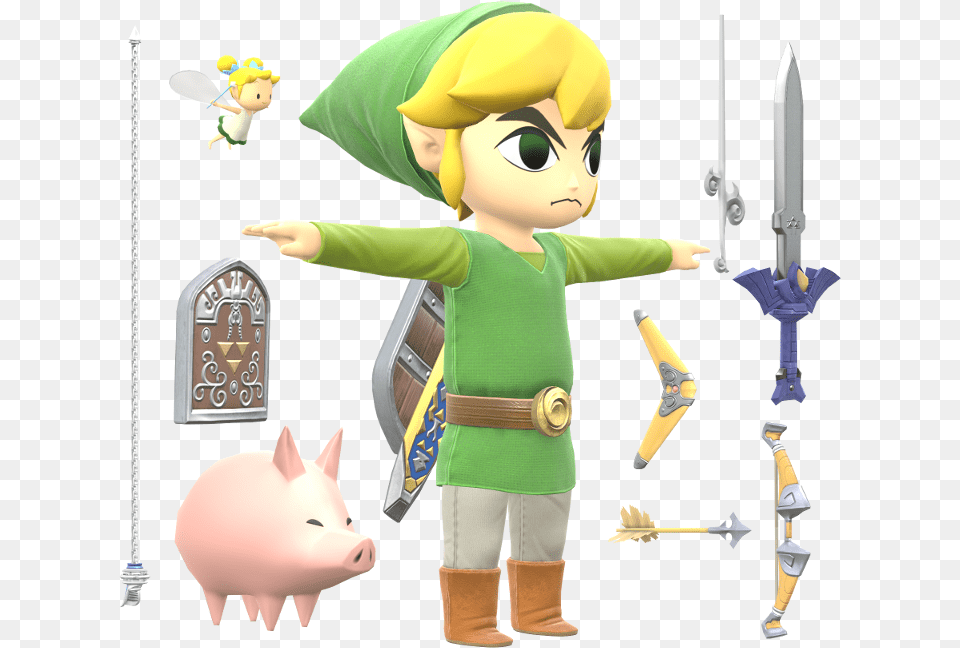 Just A Cosmic Girl Toon Link Smash Bros, Baby, Person, Head, Face Free Transparent Png
