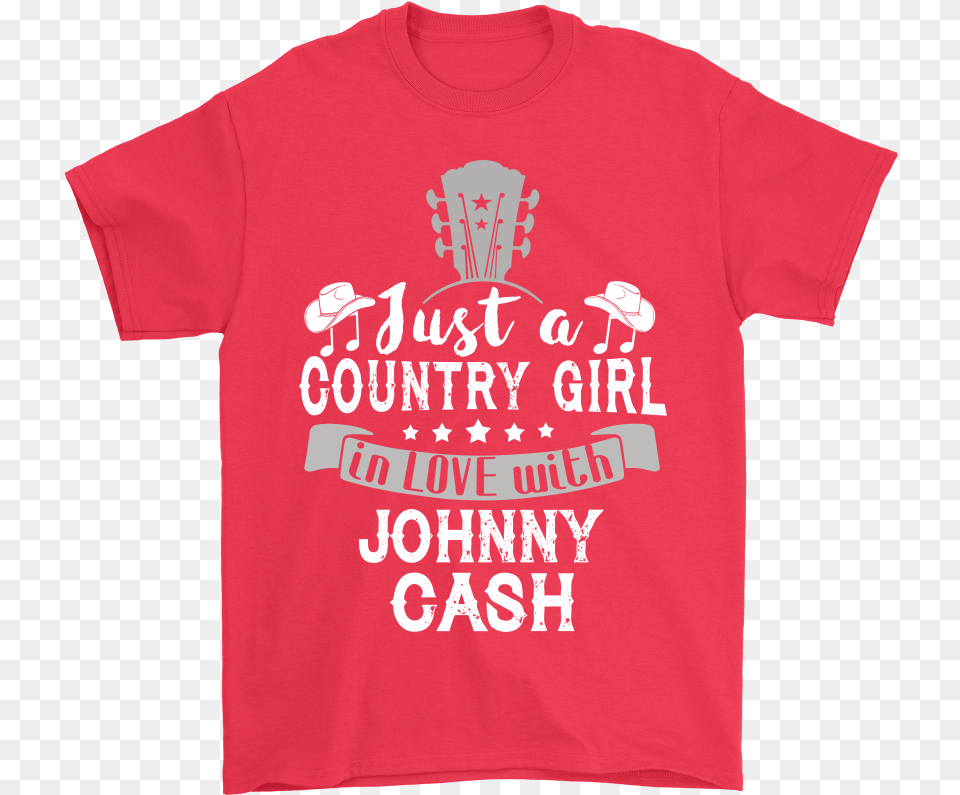 Just A Country Girl In Love With Johnny Cash Shirts, Clothing, Shirt, T-shirt Png Image