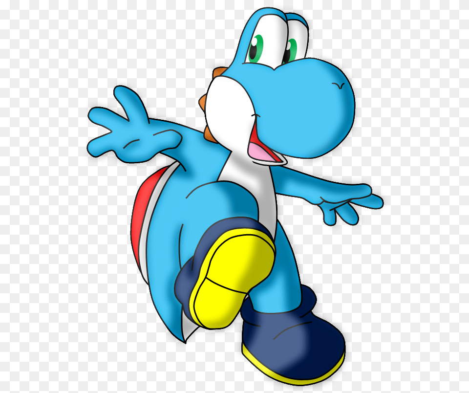 Just A Cyan Yoshi By Awsmyoshi D44djoq Yoshi, Cartoon, Book, Comics, Publication Free Png