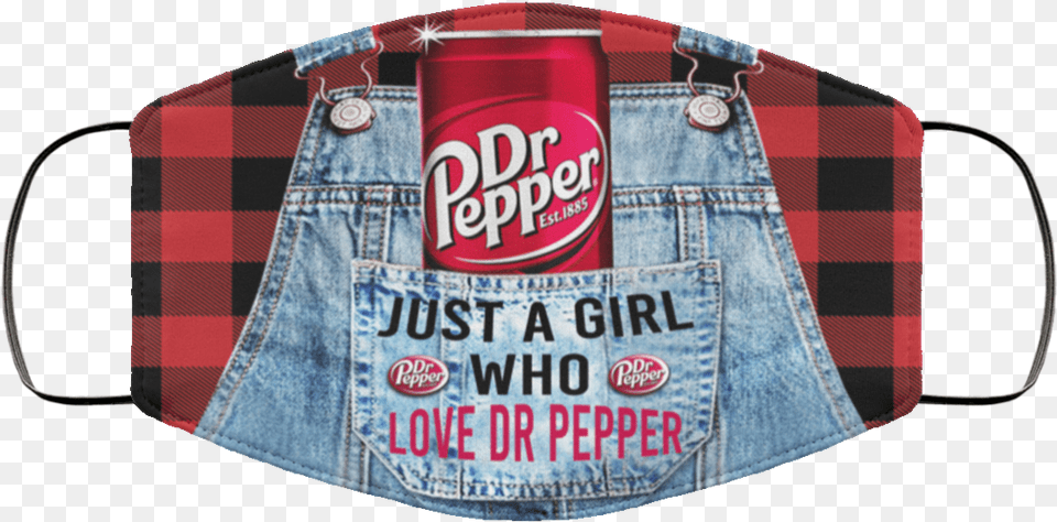 Just A Girl Who Loves Dr Pepper Fabric Face Mask Travis Scott Cactus Jack Mask, Accessories, Clothing, Jeans, Pants Png