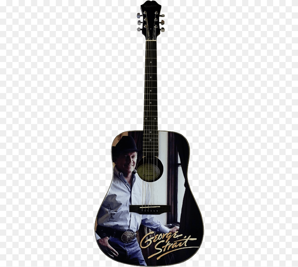 Just About Every Music Artists Has A Store Where You George Strait Guitar, Musical Instrument, Bass Guitar, Adult, Male Free Png Download