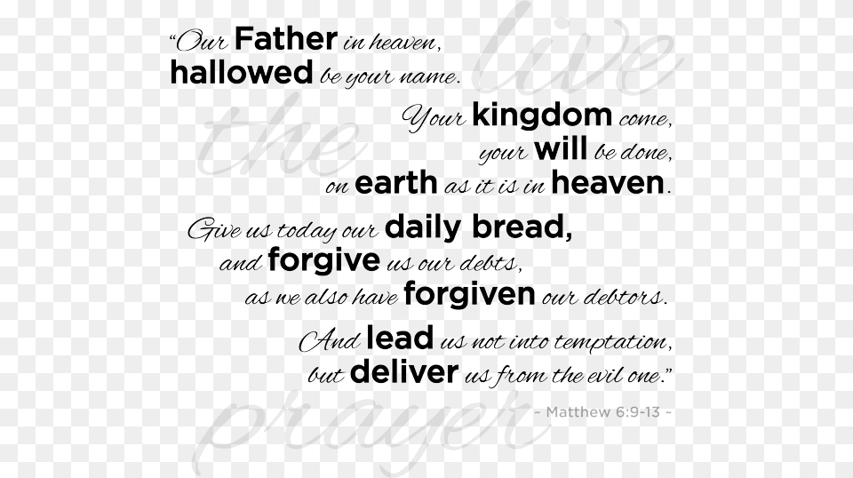 Just Because I Can Cite The Lord39s Prayer From Memory Lord39s Prayer, Text, Letter, Handwriting, Calligraphy Png Image