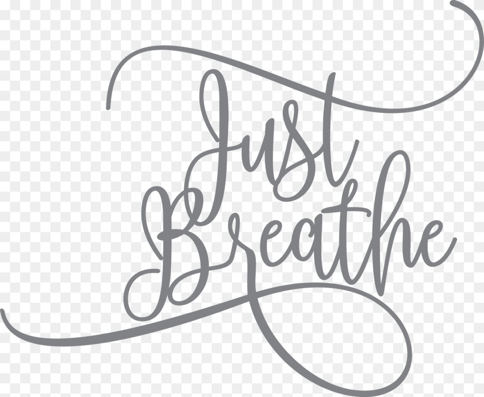 Just Breathe Black And White Art, Handwriting, Text, Calligraphy, Dynamite Png Image