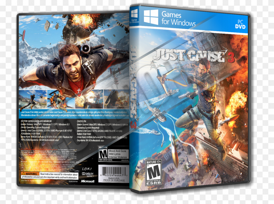 Just Cause 3 Logo, Adult, Advertisement, Poster, Person Png Image