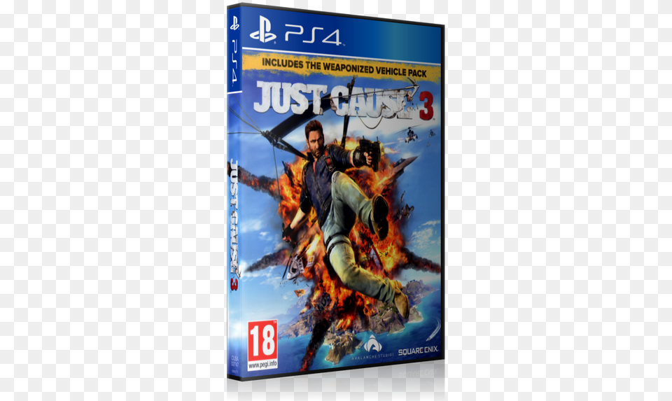 Just Cause 3 Ps4 Replacement Retro Gaming Case Just Cause 3 Day One Edition Pc Game, Advertisement, Poster, Bonfire, Fire Free Transparent Png