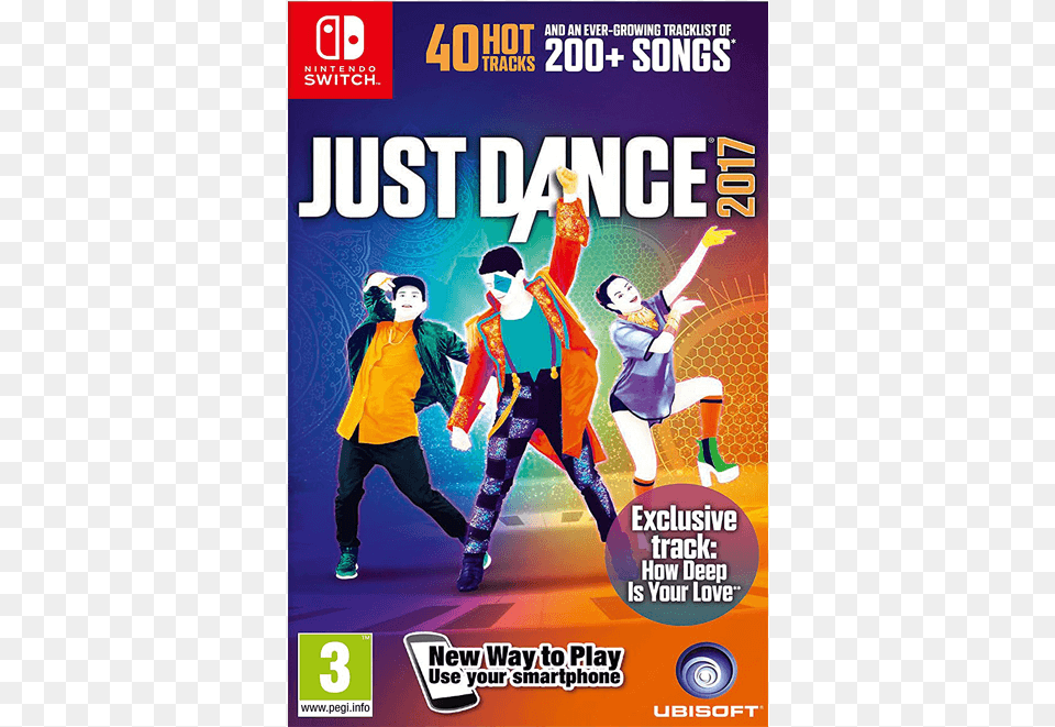 Just Dance 2017 Nintendo Switch, Advertisement, Poster, Boy, Child Free Transparent Png