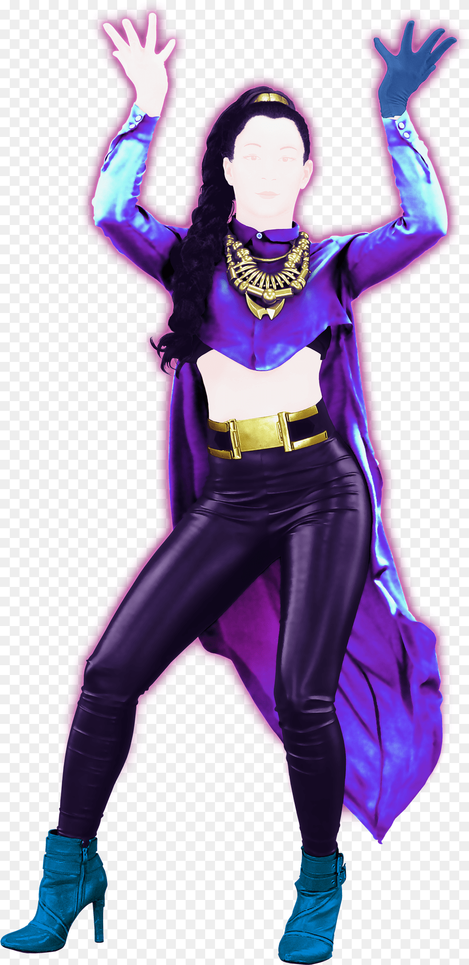 Just Dance Lights Halloween Costume Transparent Just Dance 2016, Clothing, Purple, Person, Woman Png Image
