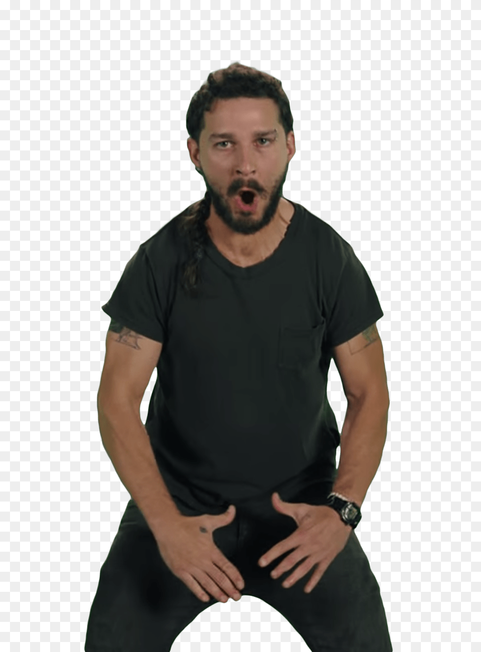 Just Do It Shia Labeouf, Face, Head, Person, Surprised Free Transparent Png