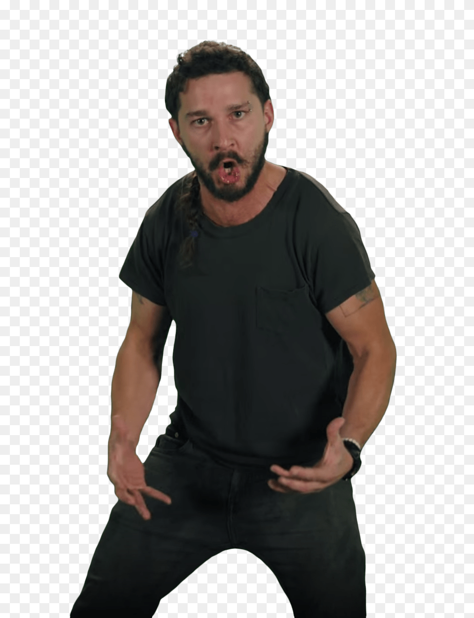 Just Do It Shia Labeouf Pose, Portrait, Face, Head, Photography Free Png Download
