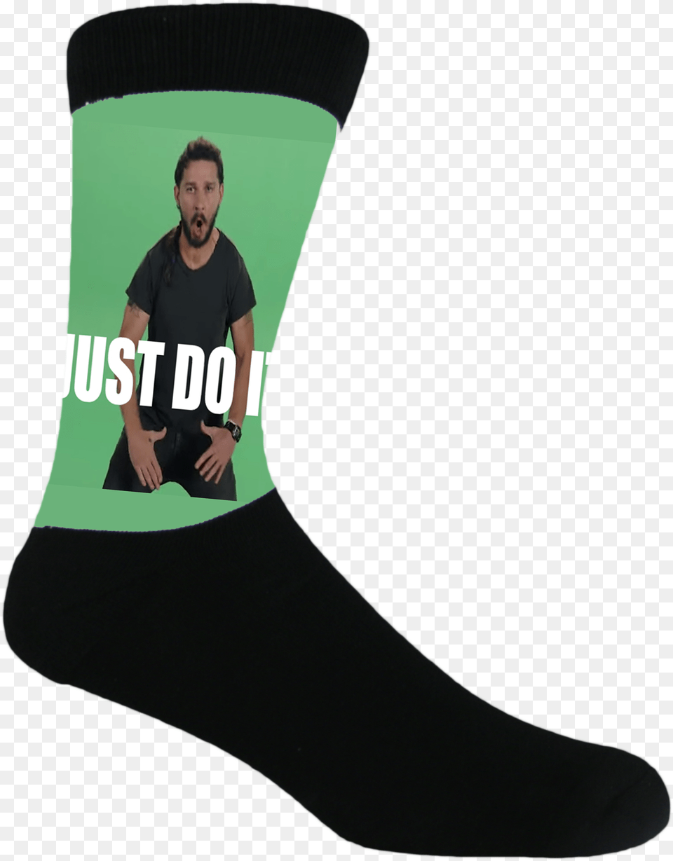 Just Do It Sock, Adult, Male, Man, Person Free Transparent Png