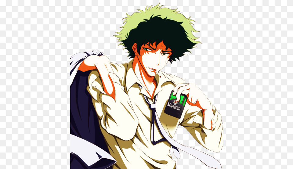 Just Edited On Tumblr Cowboy Bebop Spike Fanart, Adult, Person, Man, Male Png