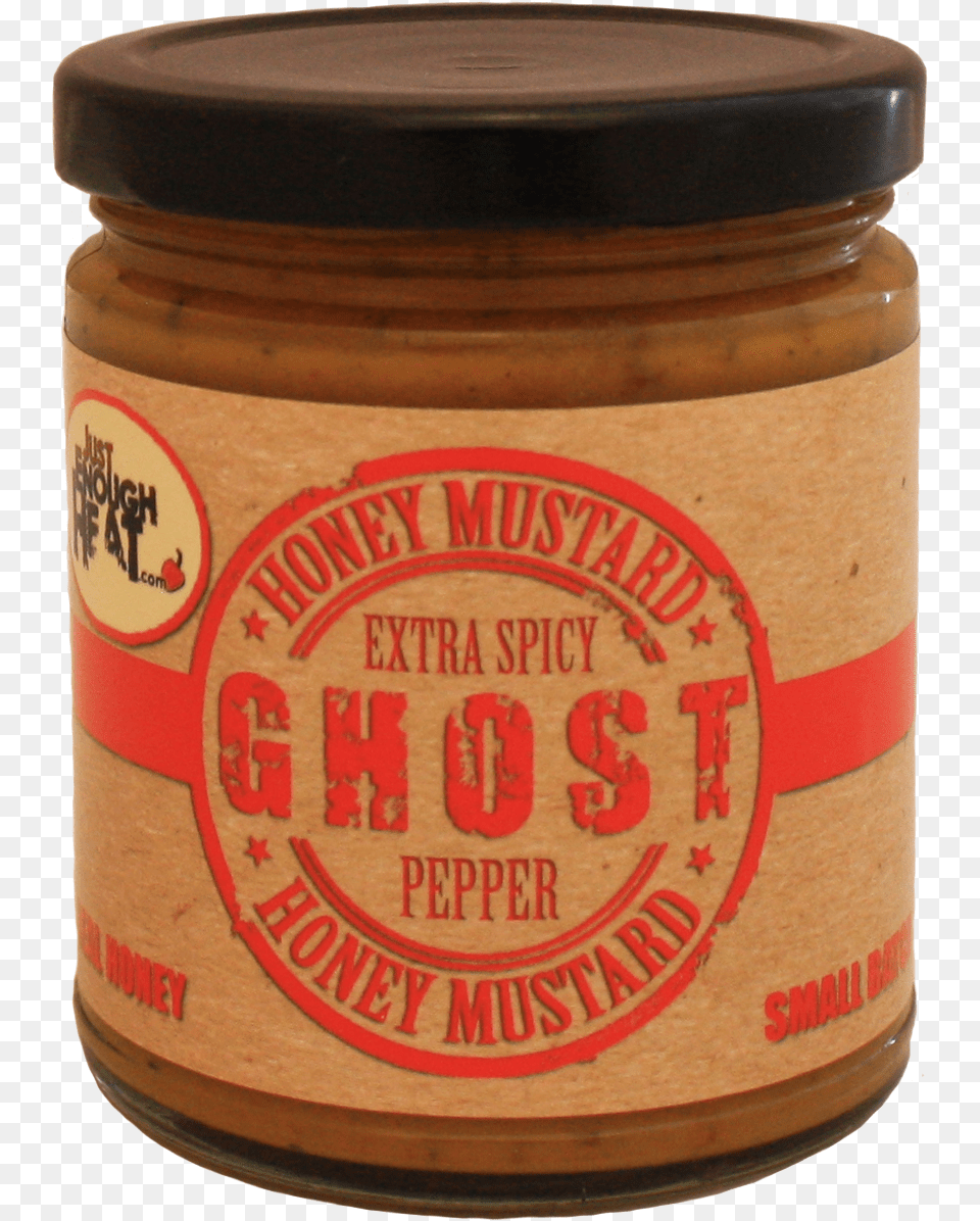 Just Enough Heat Ghost Pepper Honey Mustard Honey Mustard Dressing, Food, Peanut Butter, Can, Tin Png