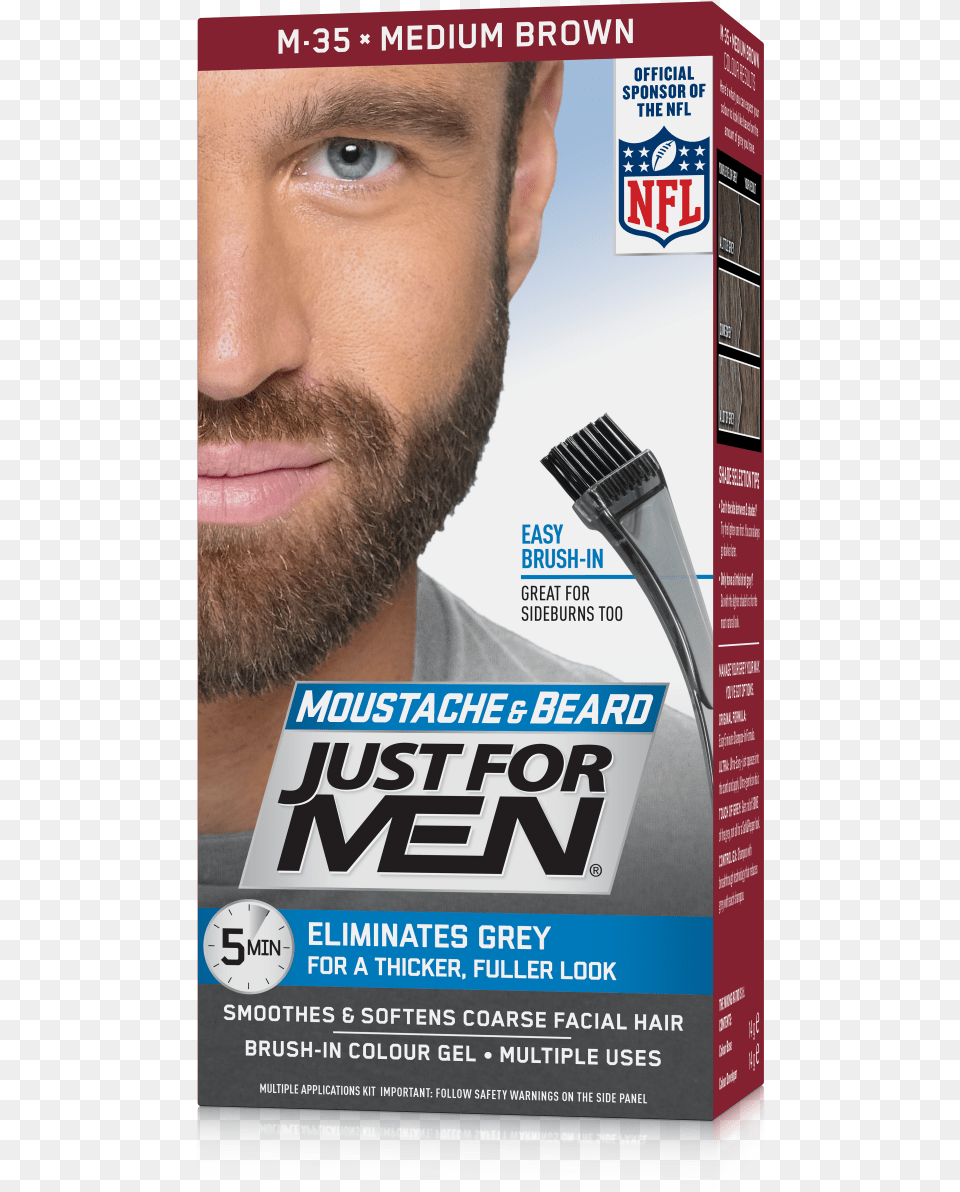 Just For Men Beard, Advertisement, Poster, Adult, Male Free Png Download
