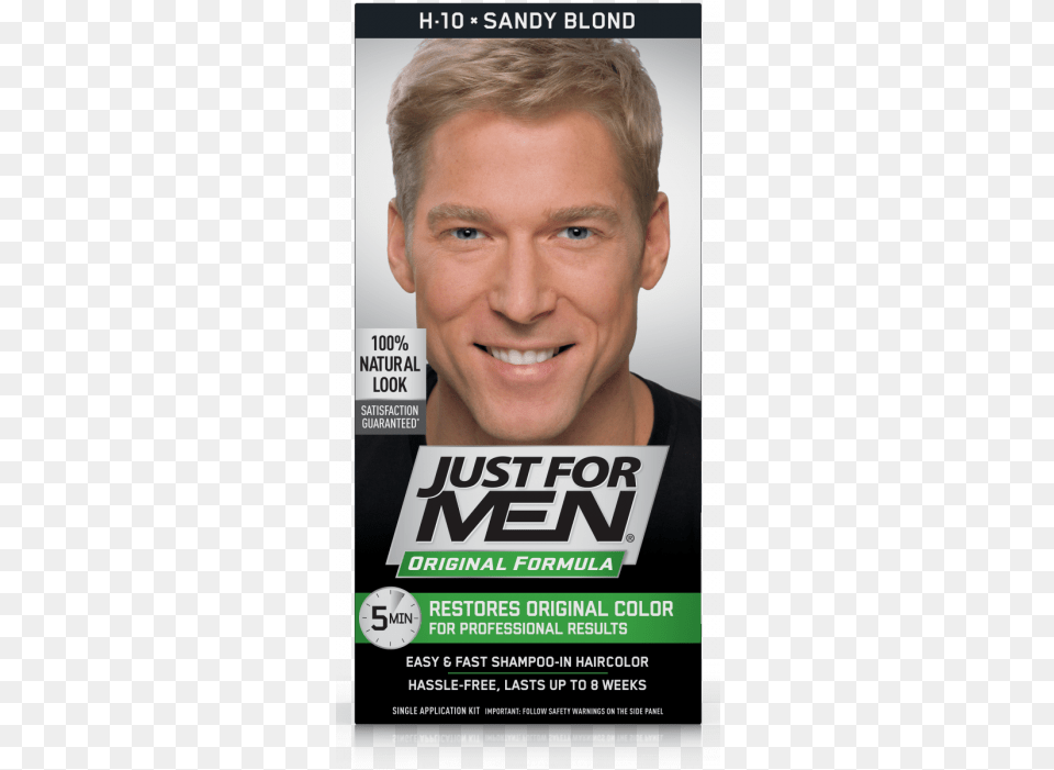 Just For Men Hair Color Brown, Advertisement, Poster, Adult, Male Png Image