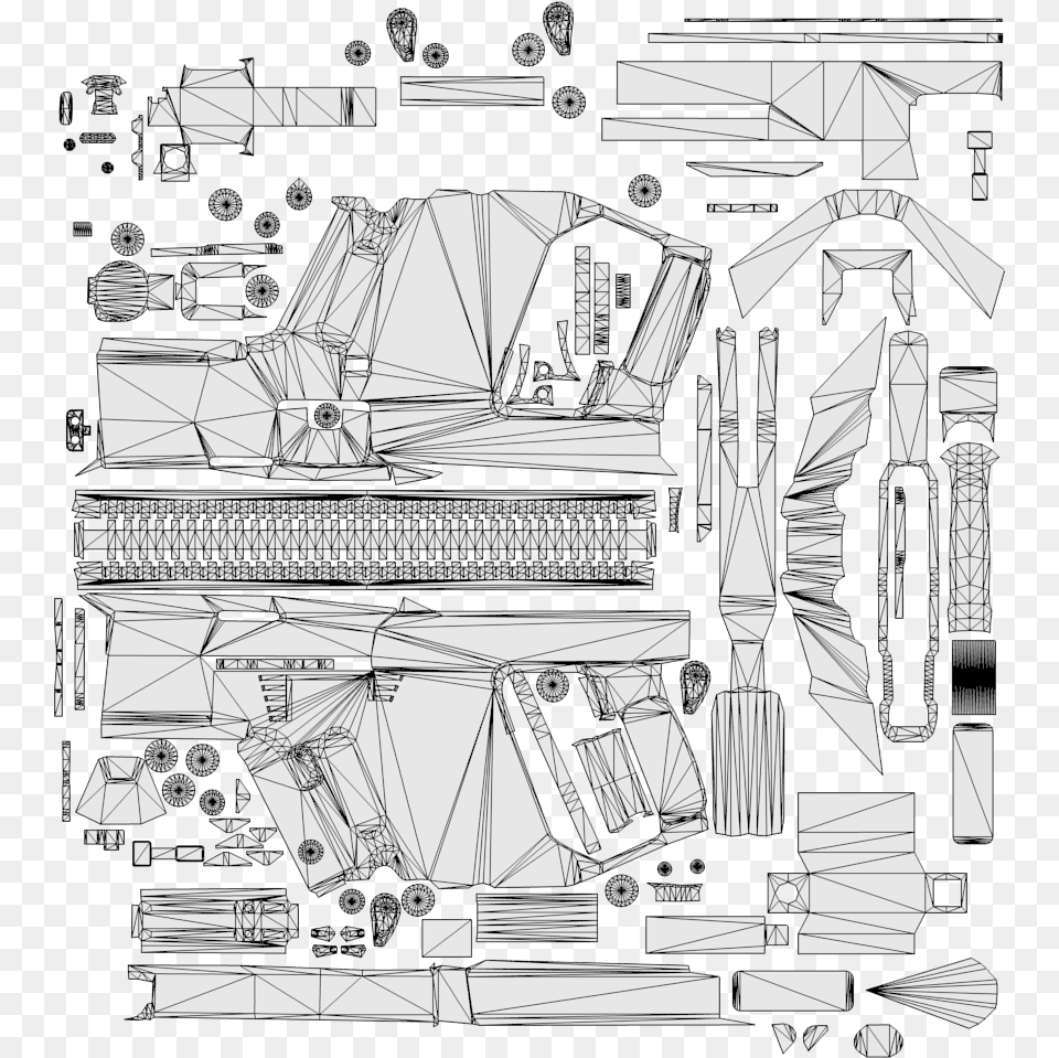 Just For The Sake Of Example Here S A Good Uv Layout Technical Drawing, Art Png Image