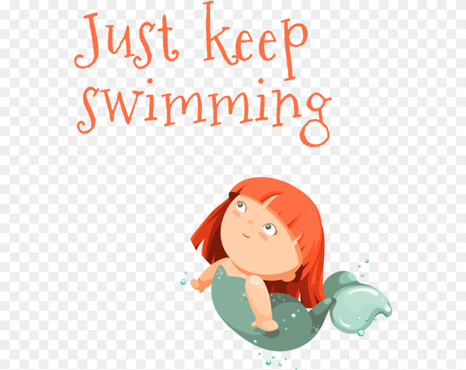 Just Keep Swimming Cartoon, Book, Comics, Publication, Face Free Png Download