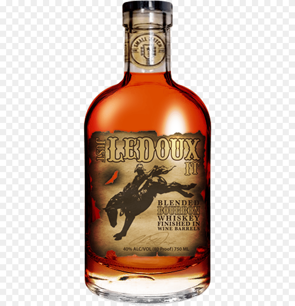 Just Ledoux It Double Cask Blended Bourbon Whiskey Blended Bourbon, Alcohol, Beverage, Liquor, Person Png