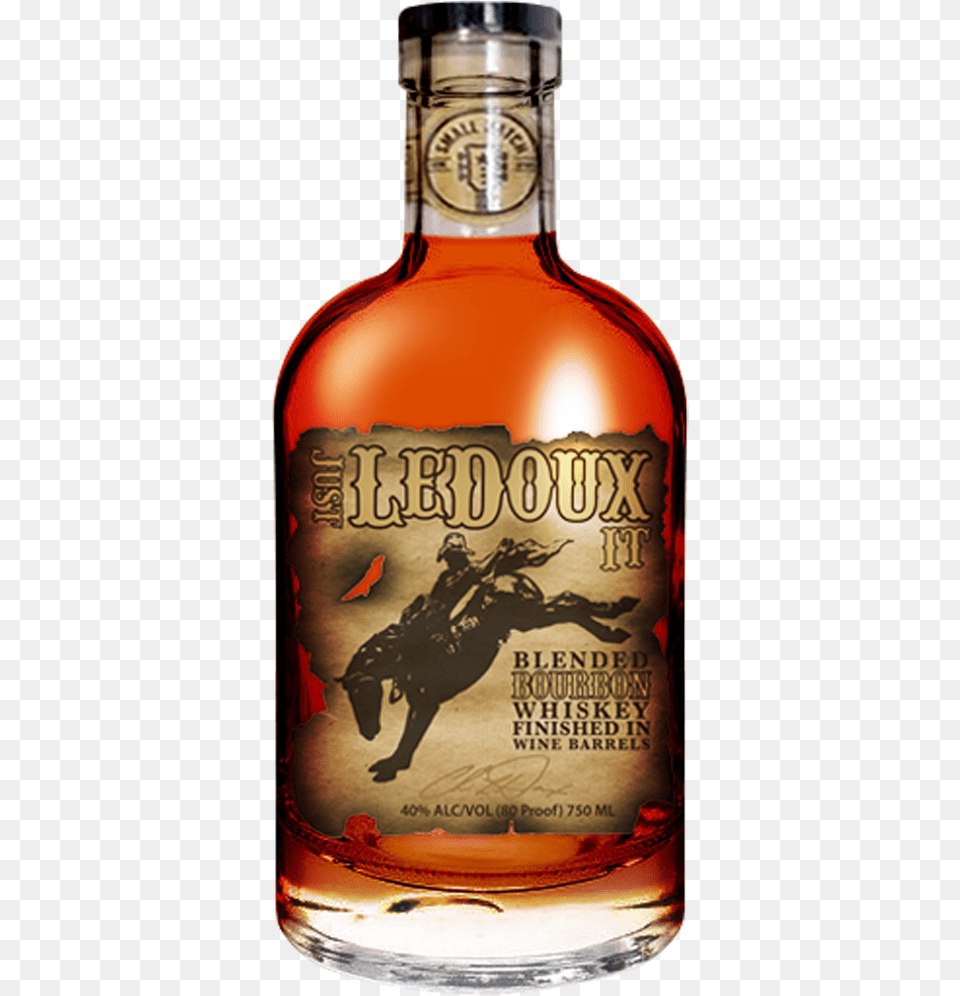 Just Ledoux It Double Cask Blended Bourbon Whiskey Blended Whiskey, Alcohol, Beverage, Liquor, Person Png Image