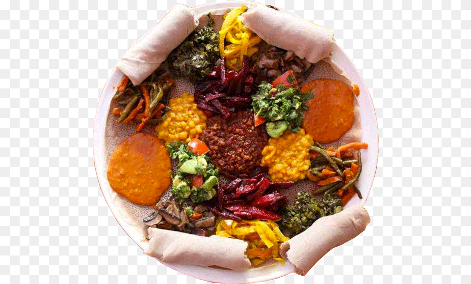 Just Like The Town Kebena S Ethiopian Restaurant Is Geez Ethiopian Restaurant, Dinner, Meal, Food, Food Presentation Free Png