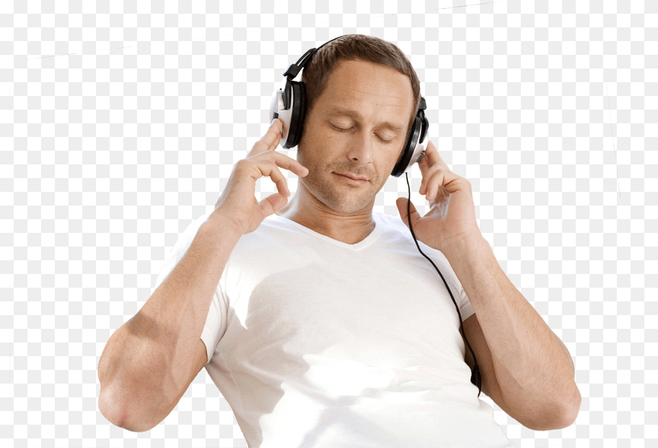 Just Listen To This Money Flow Meditation For A Few Man Listening Ear Phone, Adult, Electronics, Person, Male Free Png Download