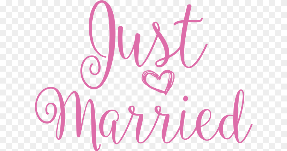 Just Married Calligraphy, Text, Handwriting Free Transparent Png