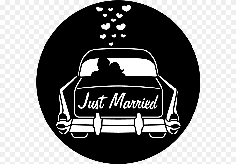 Just Married Car Silhouette, Stencil, Device, Grass, Lawn Free Transparent Png