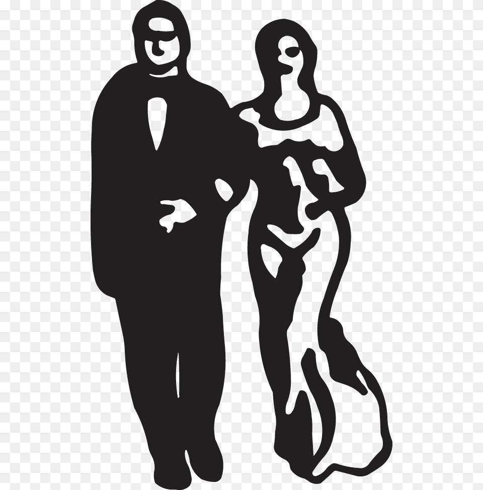 Just Married Decal, Stencil, Silhouette, Person, Man Free Png Download