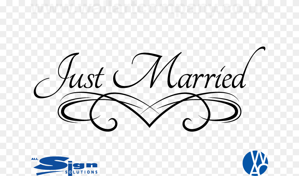 Just Married Merry And Bright Font Free Png
