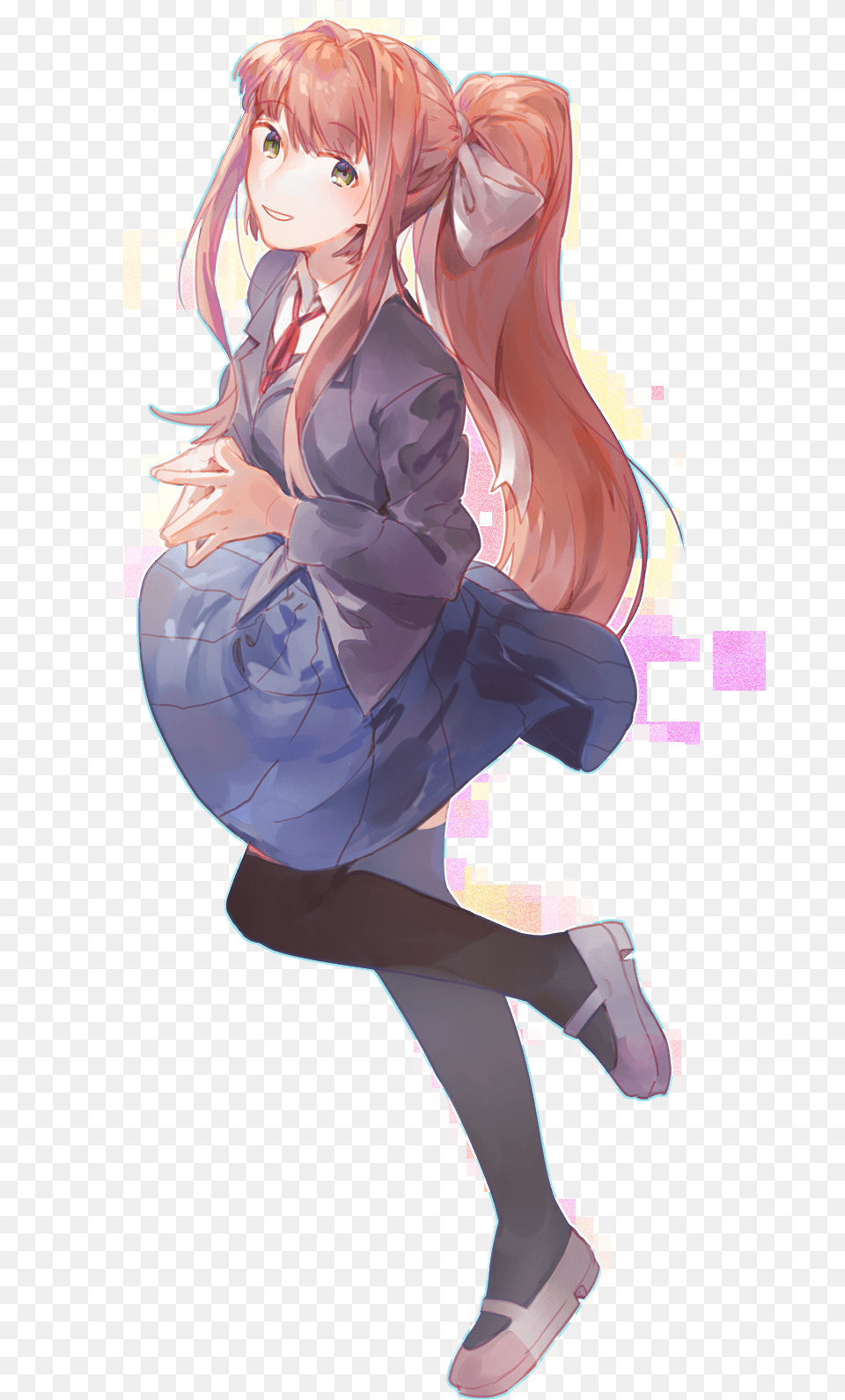 Just Monika Ddlc Monika Fanart, Adult, Publication, Person, Woman Free Png