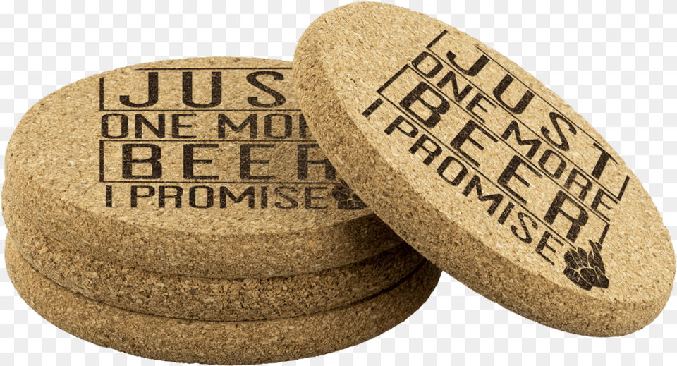 Just One More Beer I Promise Round Cork Coasters Cosmetics Png Image