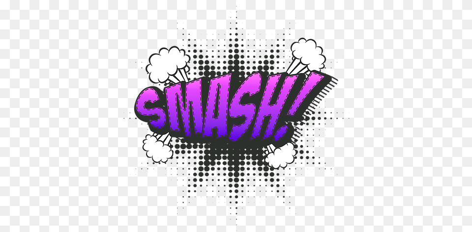 Just One Of Those Dayz Smash Room Comic Hit Effect, Purple, Logo, Art, Graphics Free Transparent Png