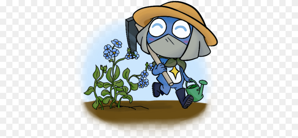 Just So Darn Cute In His Gardening Outfit Cartoon, Person, Outdoors, Nature, Gardener Free Png Download