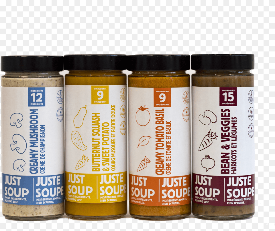 Just Soup, Can, Food, Mustard, Tin Free Png