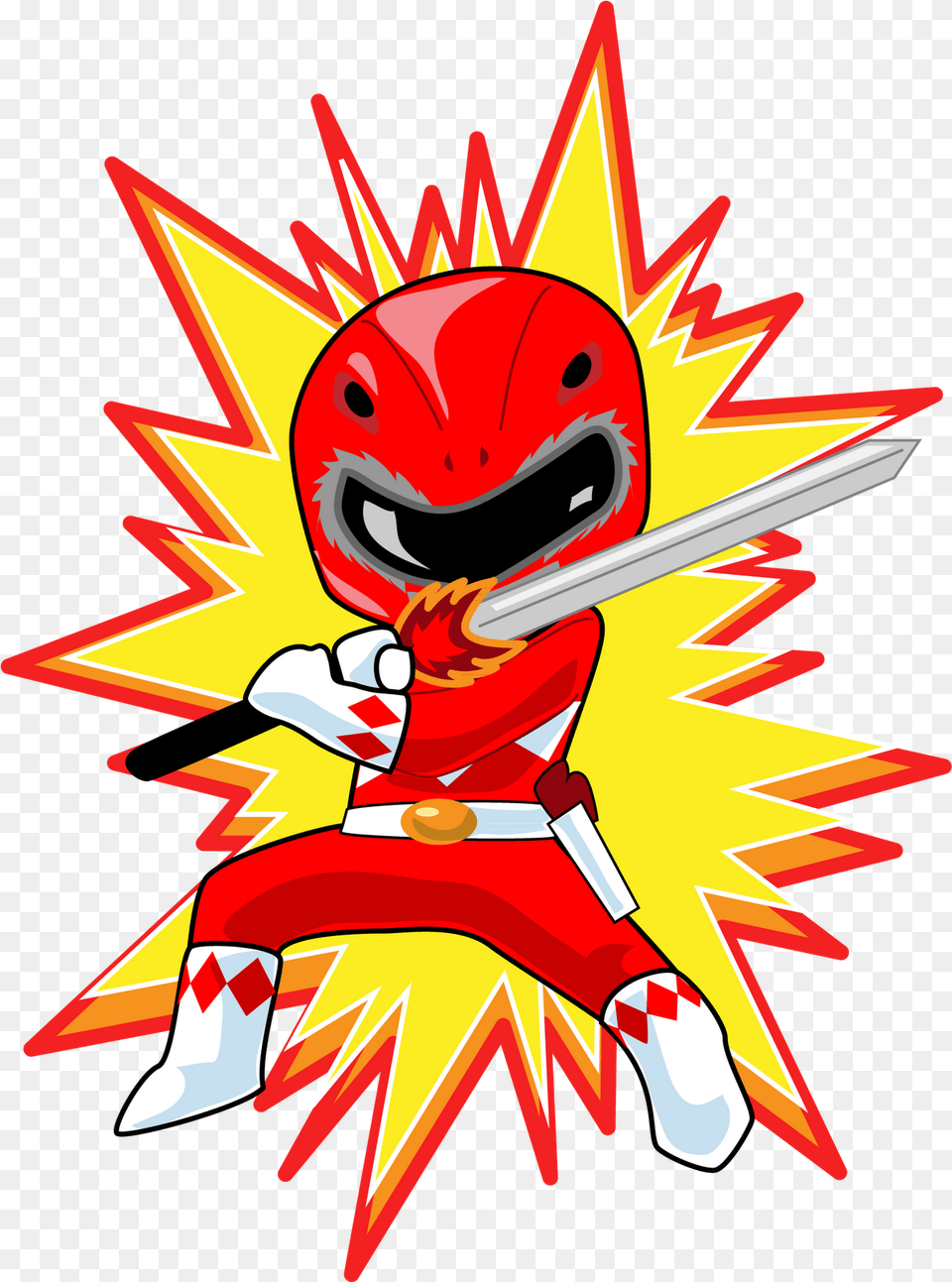 Just Thought Iu0027d Share Power Ranger Bday Cards Clipart Red Power Ranger Chibi, People, Person, Book, Comics Png Image