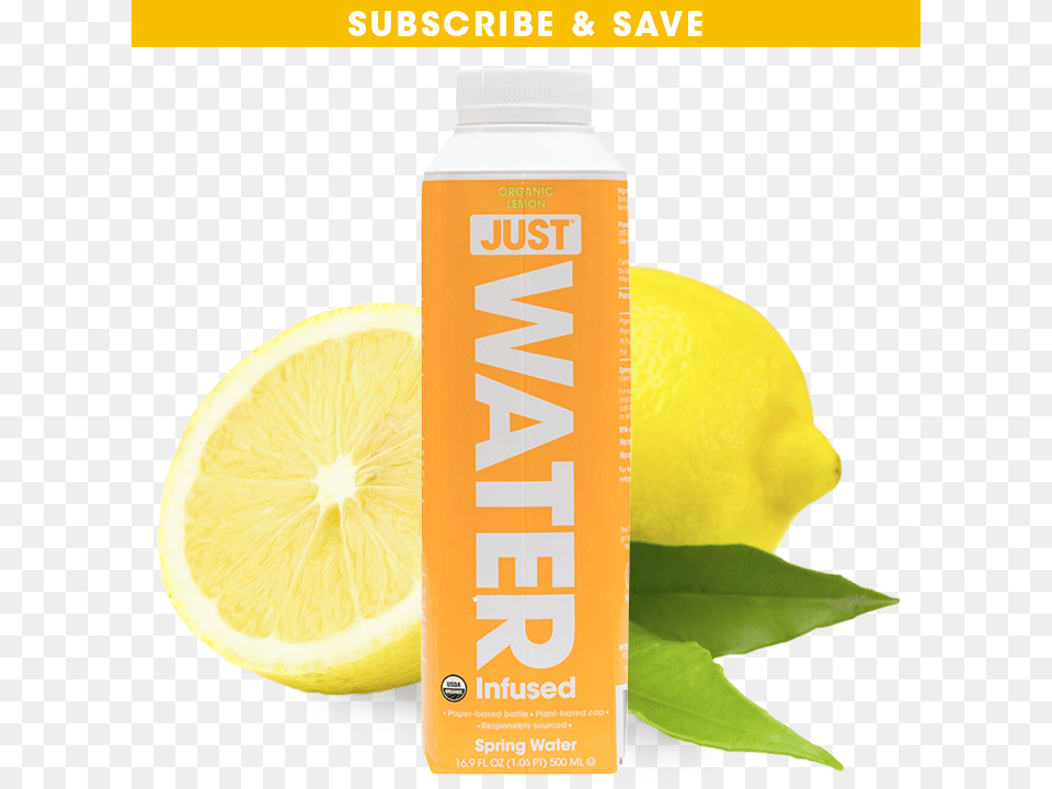 Just Water 100 Spring Water 169 Oz, Citrus Fruit, Food, Fruit, Lemon Png Image