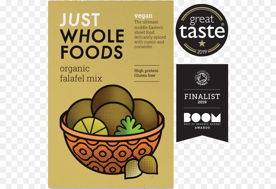 Just Wholefoods Falafel Mix, Advertisement, Poster, Food, Fruit Png