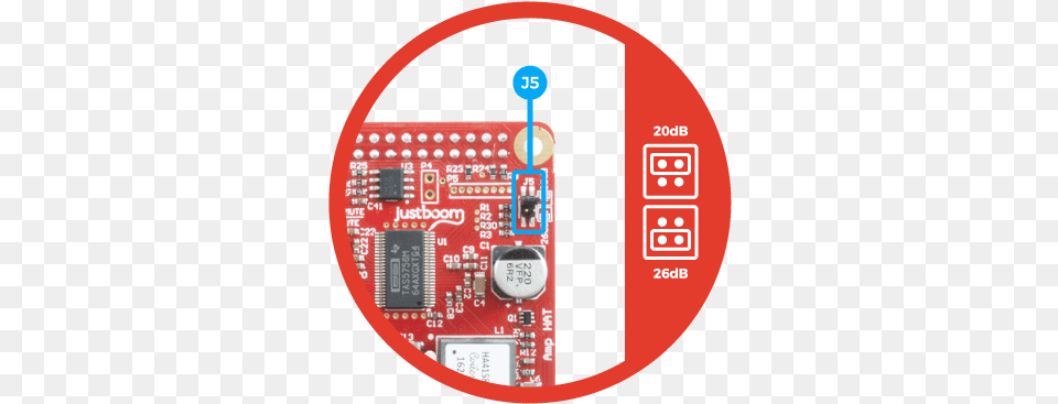 Justboom Amp Hat For The Raspberry Pi, Electronics, Hardware, Computer Hardware, Disk Free Png Download